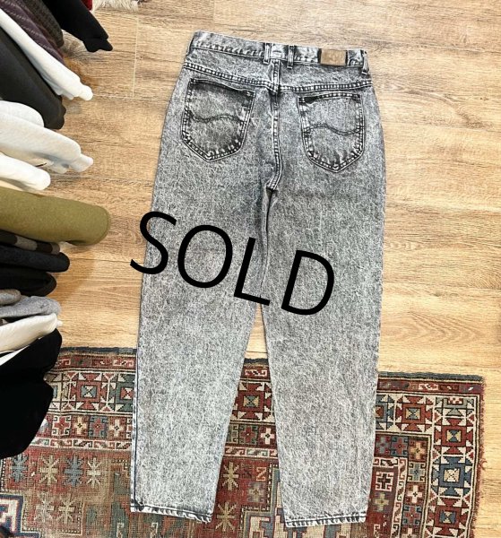 画像4: 【USA製】【ビンテージ】【Lee】【リー】【ブラック】【ケミカルウォッシュ】1タック【デニムパンツ】【33×32】  (4)