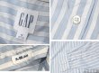 画像2: 【ビンテージ】【オールドギャップ】【GAP】The BIG Shirt【白ｘ水色】ストライプ【コットンボタンダウンシャツ】【サイズM】  (2)