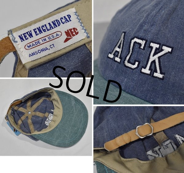 画像2: 【USA製】【ビンテージ】【ACK】【ブルーグレー×緑】【コットンキャップ】  (2)