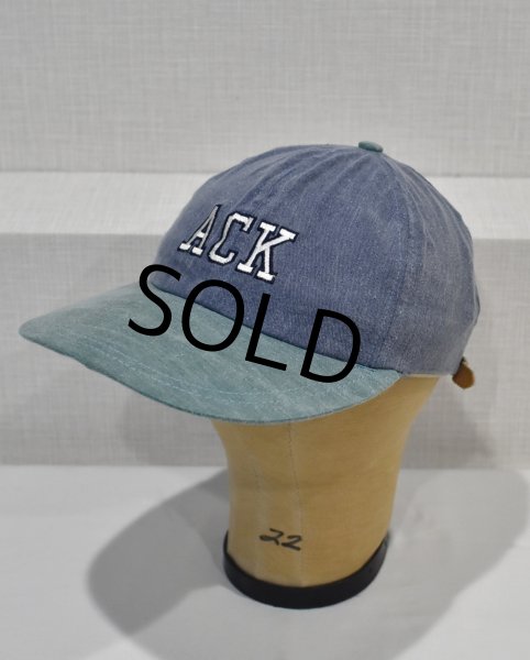 画像3: 【USA製】【ビンテージ】【ACK】【ブルーグレー×緑】【コットンキャップ】  (3)