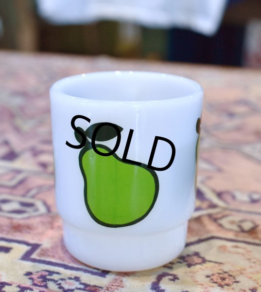 画像2: 【Fire King】【ファイヤーキング】【スーパーフルーツ】【洋ナシ】【スタッキングマグ】【マグカップ】  (2)