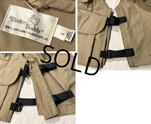 画像2: デッドストック【ビンテージ】【Birder's Buddy】ベージュ【ハンティングベスト】【サイズS】  (2)