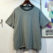 画像1: 【ビンテージ】【BASIC EDITIONS】ベーシックエディションズ【オリーブグリーンｘグレー】【ボーダー】【Tシャツ】【サイズL程度】  (1)