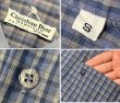 画像2: 【Christian Dior】クリスチャンディオール【紫ｘ紺ｘエンジ】チェック【半袖バンドカラーシャツ】【サイズＳ】  (2)