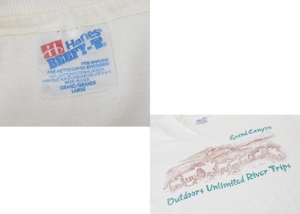画像2: 【90's】【USA製】【ビンテージ】【Hanes】ヘインズ【Grand Canyon】グランドキャニオン【生成り】【Tシャツ】【サイズＬ】  (2)