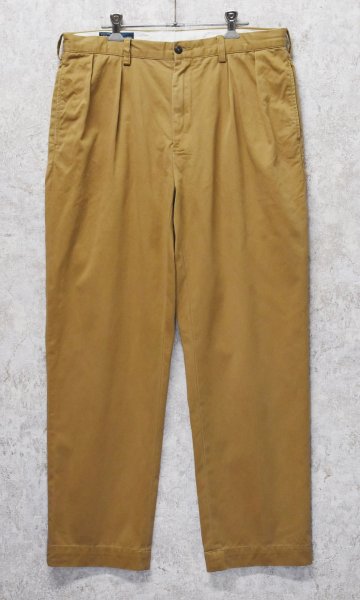 画像1: 【ラルフローレン】POLO RALPH LAUREN【ETHAN PANT】イーサン【ライトブラウン】２タック【コットンパンツ】【34×30】  (1)