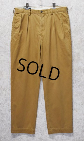 画像1: 【ラルフローレン】POLO RALPH LAUREN【ETHAN PANT】イーサン【ライトブラウン】2タック【コットンパンツ】【34×30】  (1)