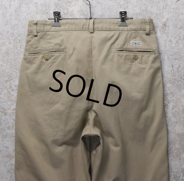 画像4: 【USA製】【ラルフローレン】POLO RALPH LAUREN【ベージュ】【2タック】【コットンパンツ】【34×31】  (4)