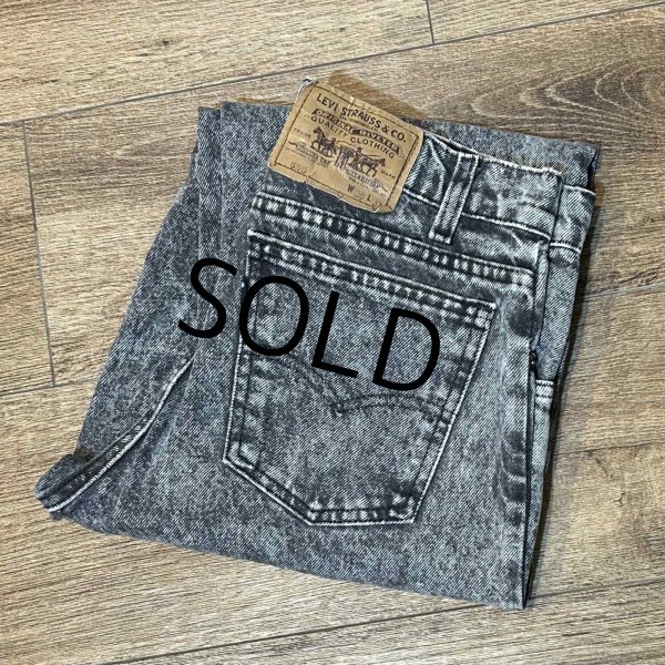 画像1: ∼90’s 【USA製】【ビンテージ】【LEVI'S】【リーバイス５５０】550 黒 ブラック ケミカルウォッシュ デニムパンツ 【30ｘ32】  (1)