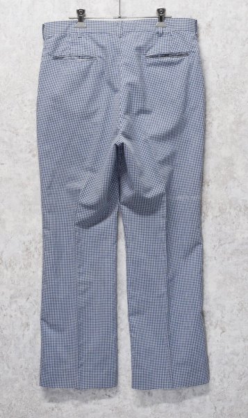 画像5: 80’ｓ【ビンテージ】【JACOB REED'S SONS】【白×ネイビー】【ギンガムチェック】スラックス【W34程度】  (5)
