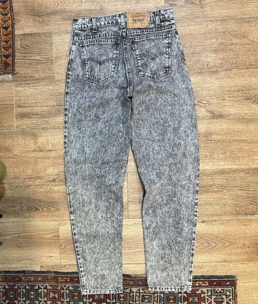 画像4: ∼90’s 【USA製】【ビンテージ】【LEVI'S】【リーバイス550】550 黒 ブラック ケミカルウォッシュ デニムパンツ 【30x32】  (4)