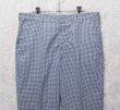 画像3: 80’ｓ【ビンテージ】【JACOB REED'S SONS】【白×ネイビー】【ギンガムチェック】スラックス【W34程度】  (3)