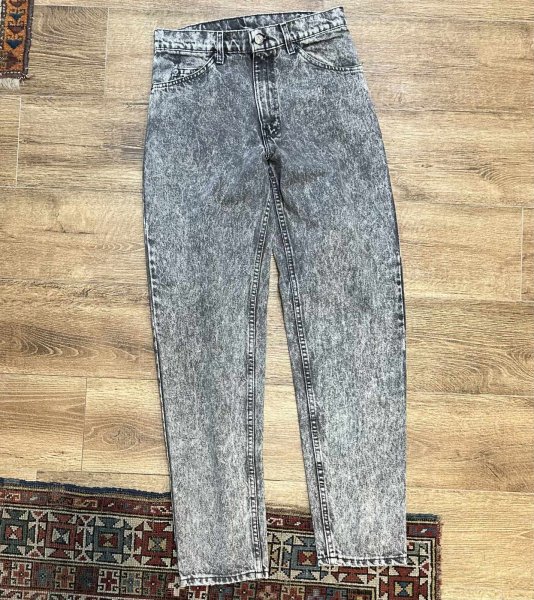 画像2: ∼90’s 【USA製】【ビンテージ】【LEVI'S】【リーバイス550】550 黒 ブラック ケミカルウォッシュ デニムパンツ 【30x32】  (2)