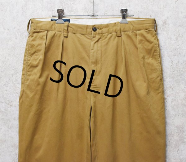 画像3: 【ラルフローレン】POLO RALPH LAUREN【ETHAN PANT】イーサン【ライトブラウン】2タック【コットンパンツ】【34×30】  (3)