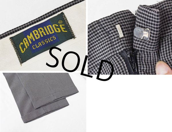 画像2: 【CAMBRIDGE】ケンブリッジ【グレー系】ハウンドトゥースチェック【2タックスラックス】【W33程度】  (2)