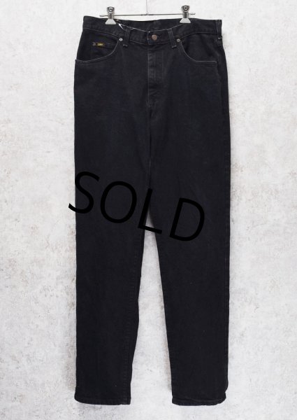 画像2: 90's~ ビンテージ【USA製】【Lee】リー【黒】ストレート【ブラックデニム】【デニムパンツ】【34x34】  (2)