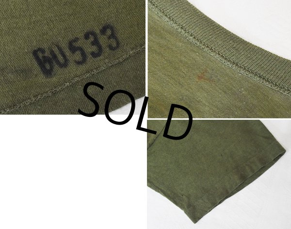 画像2: 【70's】【ビンテージ】【U.S.ARMY】【ODカラー】アンダーシャツ【Tシャツ】M程度  (2)