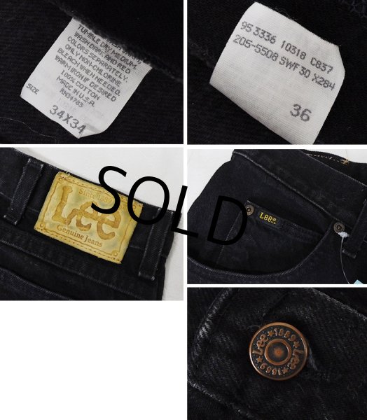 画像3: 90's~ ビンテージ【USA製】【Lee】リー【黒】ストレート【ブラックデニム】【デニムパンツ】【34x34】  (3)