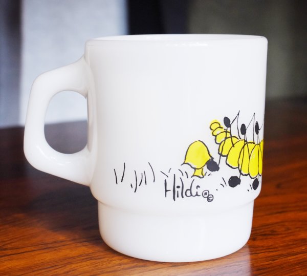 画像4: 【Fire King】【ファイヤーキング】【ヒルディ・キャタピラー】プリントマグ【スタッキングマグ】【マグカップ】  (4)