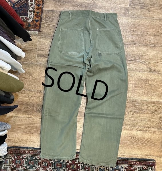 画像3: 50's【ビンテージ】【米軍実物】USMC?【べイカーパンツ】【W30.5程度】   (3)