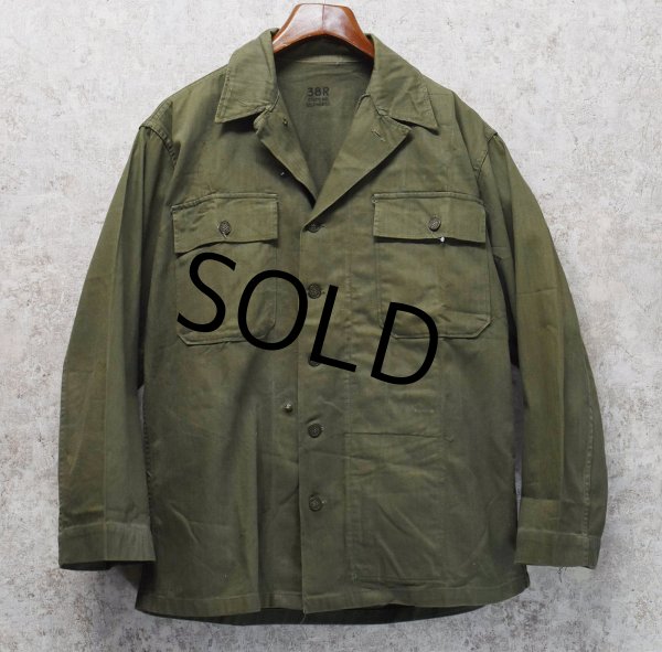 画像1: 40's【ビンテージ】【米軍実物】U.S.ARMY【M-43】【HBT】【13スターボタン】【ジャケット】ユーティリティシャツ【38R】  (1)