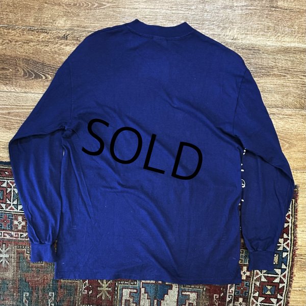 画像3: ∼90's【USA製】【ビンテージ】【HANES】ヘインズ【the charlie daniels】袖プリント付き【紺】【ロンT】【サイズXL】  (3)