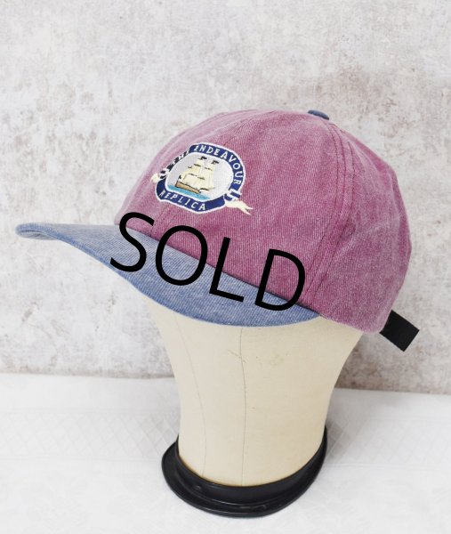 画像3: 【USA製】【New England Cap】【エンジ×グレー】【the endeavour】【WORD VOYAGE】【BBキャップ】   (3)