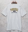 画像1: 90's【USA製】 ビンテージ【FRUIT OF THE LOOM 】フルーツオブザルーム【グレー】【FOSSIL】フォッシル【 Tシャツ】【サイズXL】  (1)