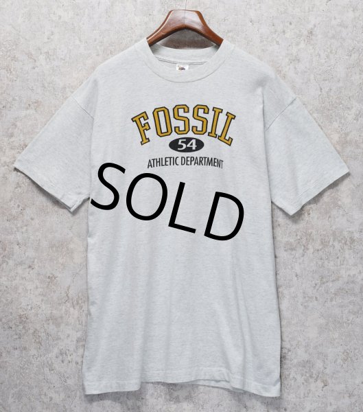 画像1: 90's【USA製】 ビンテージ【FRUIT OF THE LOOM 】フルーツオブザルーム【グレー】【FOSSIL】フォッシル【 Tシャツ】【サイズXL】  (1)