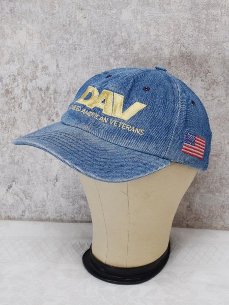 画像1: 【USA製】【DAV】【デニム地】【コットンBBキャップ】サイズフリー   (1)
