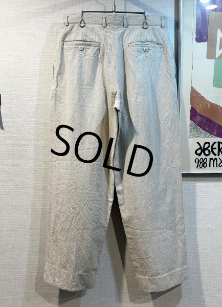 画像6: ビンテージ【Claiborne】【クレイボーン】【ベージュチェック】【2タック】コットンスラックス【コットンパンツ】【32L】  (6)
