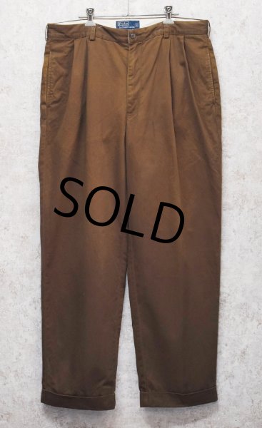 画像3: 【ラルフローレン】POLO RALPH LAUREN【ブラウン】HAMMOND PANT【ハモンドパンツ】【２タック】【コットンパンツ】【36×30】  (3)