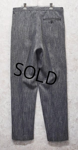 画像4: 【ビンテージ】【Barrage】【黒】【ポリエステル×レーヨン】ツイード【2タックスラックス】【34×32】  (4)