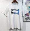 画像1: ビンテージ【TACLE WAREHOUSE】魚 バス釣り ブラックバス【霜降りグレー】Tシャツ【サイズL】  (1)