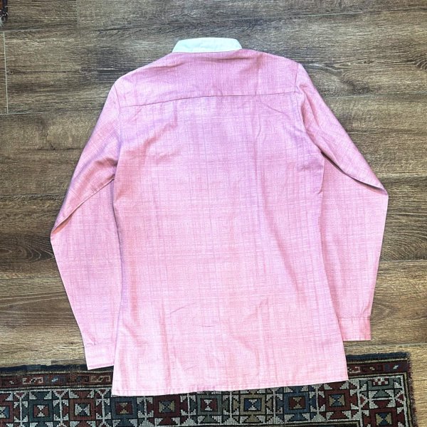 画像3: ビンテージ 【Bond Street】ボンド ストリート【ピンク】【バンドカラーシャツ】【サイズS】   (3)