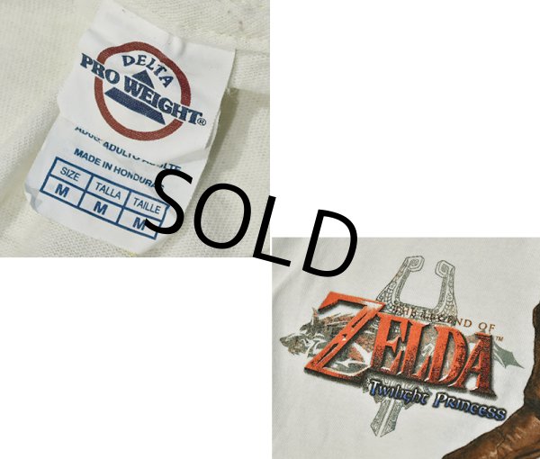 画像2: ビンテージ【DELTA】ゼルダの伝説 リンク トワイライトプリンセス【クリーム色】キャラクターTシャツ 【サイズM】  (2)
