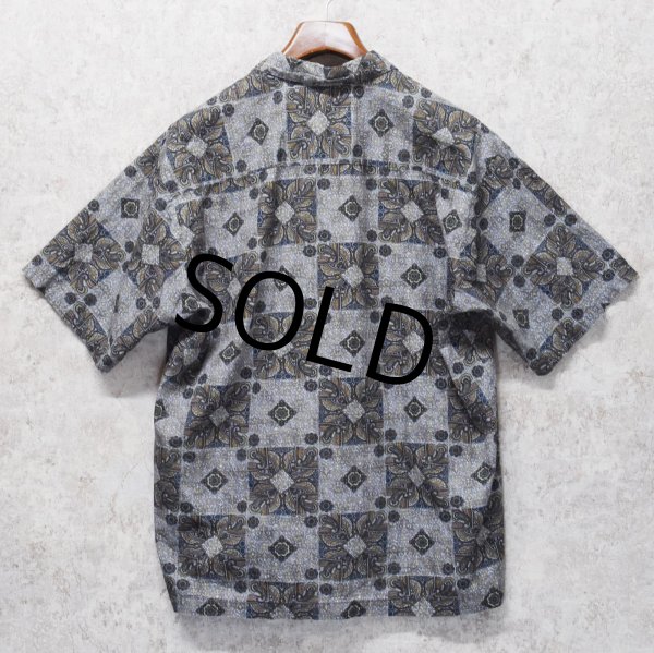画像3: 【USA製】【ビンテージ】【Cooke Street】【チャコールグレー】ペイズリー柄【コットン】【半袖シャツ】【サイズXL】  (3)