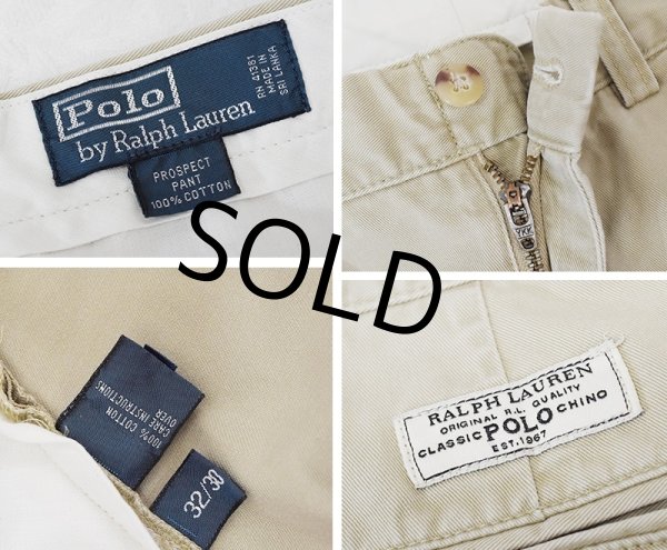 画像2: 【ラルフローレン】POLO RALPH LAUREN【Prospect Pant】プロスペクトパンツ【ベージュ】【コットンパンツ】【32×30】  (2)