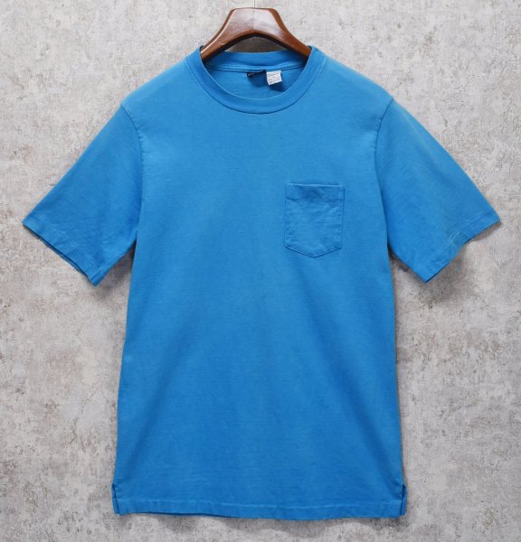 画像1: 90's【USA製】 ビンテージ【ランズエンド】【LANDS' END】【スカイブルー】【無地】【ポケット付き】【Tシャツ】【サイズL】  (1)