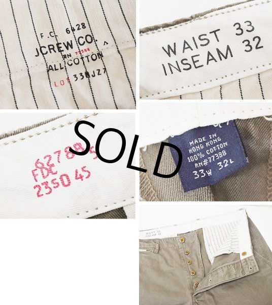 画像2: 【J.Crew】ジェイクルー【ブラウン】【コットンパンツ】【33x32】  (2)