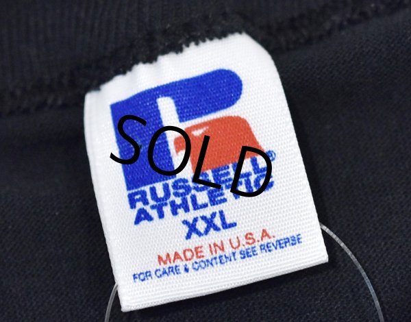 画像2: 【ほぼ未使用】【USA製】【Russell】【ラッセル】【黒】【無地】【Tシャツ】【サイズXXL】  (2)