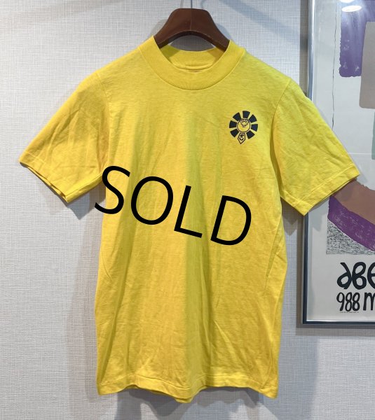 画像2: 80's【ビンテージ】【USA製】【THA BUDDHA HEAD SALOON】【黄色】【Tシャツ】【サイズS】  (2)