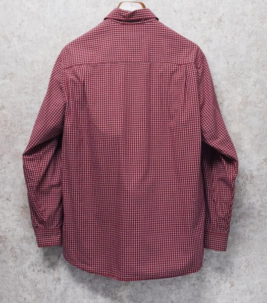 画像3: 90’s〜【ビンテージ】【エディーバウアー】【赤x白x黒】チェック柄【コットンボタンダウンシャツ】【サイズS】  (3)