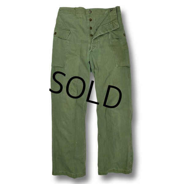 画像2: 【40s】【ビンテージ】米軍実物【U.S.ARMY】【M-43】【HBTパンツ】【フィールドパンツ】【32ｘ33】  (2)