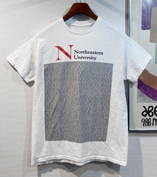 画像1: 【ビンテージ】Northeastern University【ノースイースタン大学】【白】【カレッジTシャツ】【サイズＭ程度】  (1)