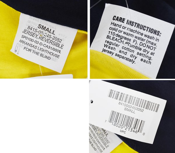 画像2: デッドストック【ビンテージ】【U.S.NAVY】【紺x黄】リバーシブル【Tシャツ】【サイズS】  (2)