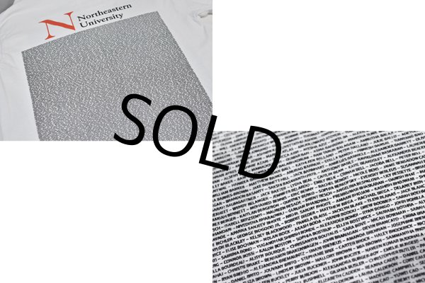 画像2: 【ビンテージ】Northeastern University【ノースイースタン大学】【白】【カレッジTシャツ】【サイズＭ程度】  (2)