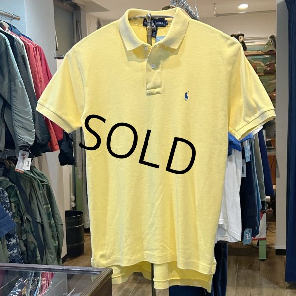 画像1: ビンテージ【ラルフローレン】 【POLO ralph lauren】【黄色】【無地】【ポロシャツ】 【サイズM】   (1)