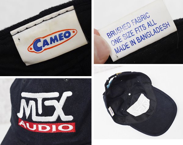画像2: 【ビンテージ】【CAMEO】【MTX AUDIO】【黒】ブラッシュドファブリック【キャップ】BBキャップ  (2)