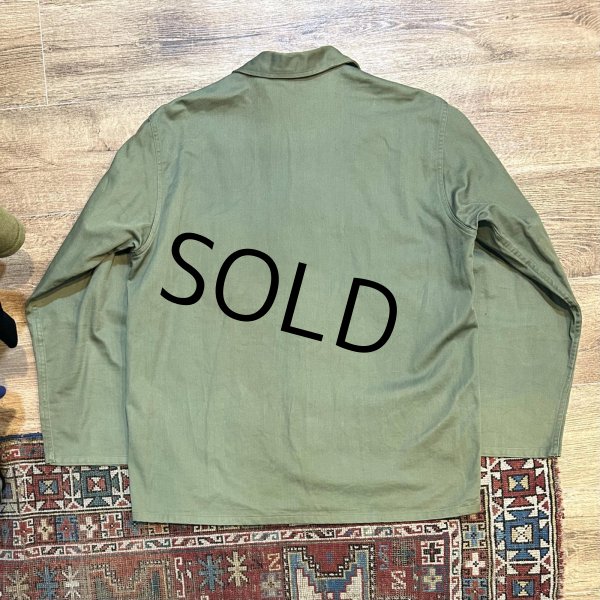 画像3: 【60's】【ビンテージ】【FOUR STAR by HAYES製】【民生品】コットンツイル【ユーティリティシャツ】L程度  (3)